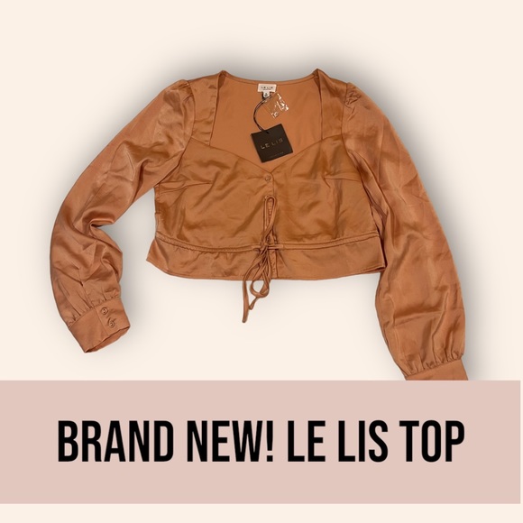 NWT! LE LIS TOP S Tan - Picture 1 of 2